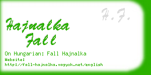 hajnalka fall business card